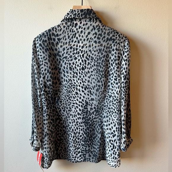 Nina McLemore Leopard Print Button-Up Blouse - Picture 2 of 4